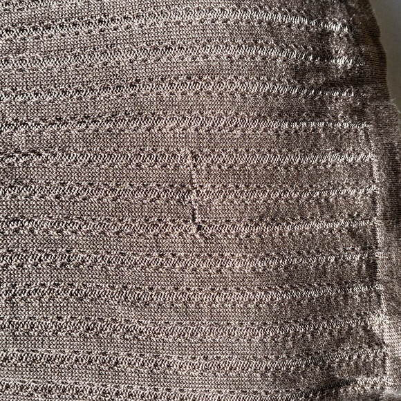 Ladies vintage silk knit short sleeve top with jacket, taupe, Anna Gray, M, NWT - Picture 12 of 14